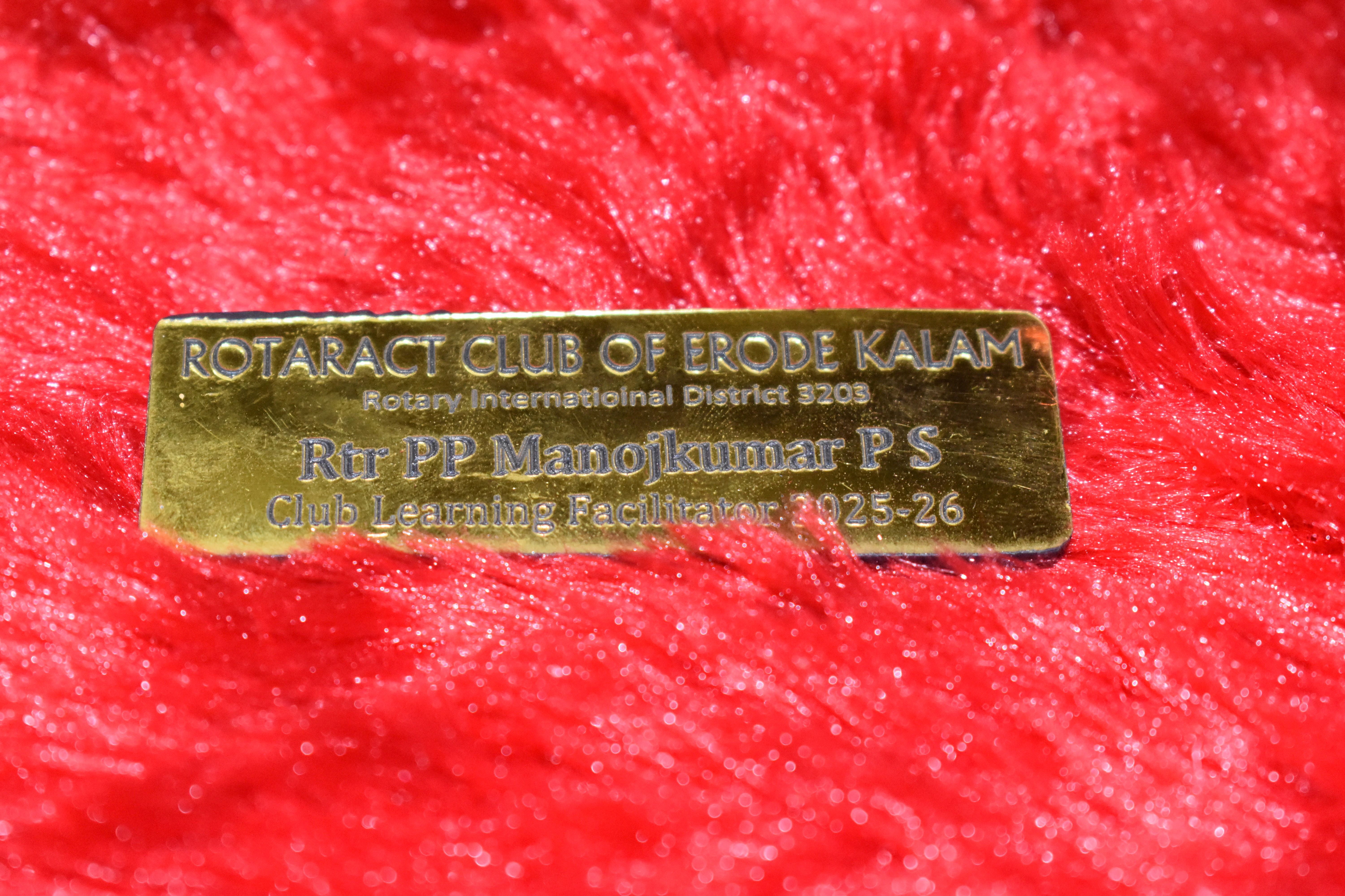 Gold Engraved name badge